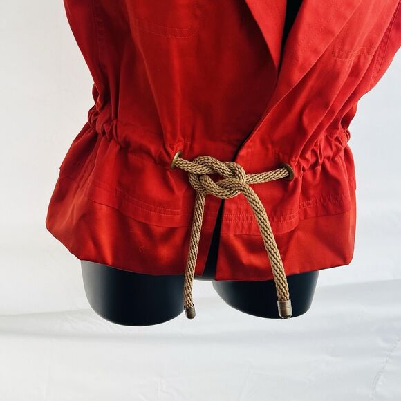 Tom Ford For Yves Saint Laurent 2004 Bright Orange Rope Closure Satin Trim Vest - Picture 3 of 11